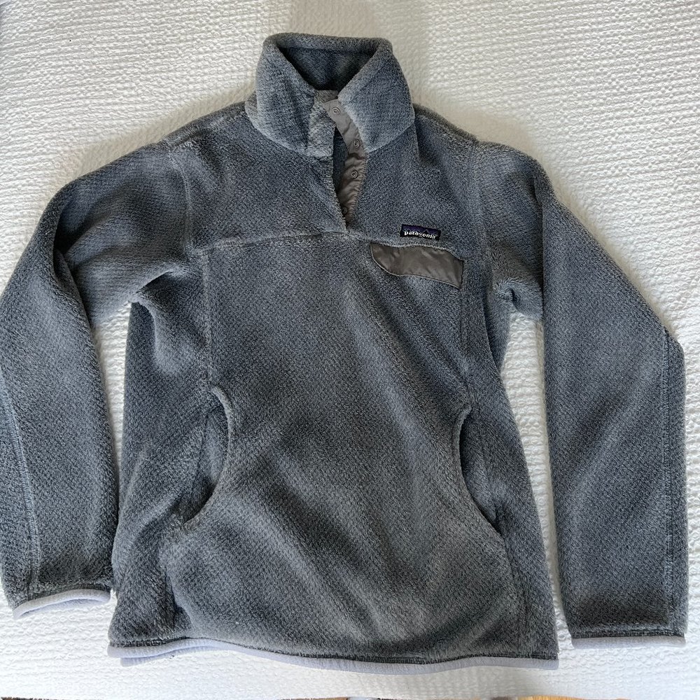 Patagonia Women's Re-Tool Snap-T® Fleece Pullover Blue/Grey Medium